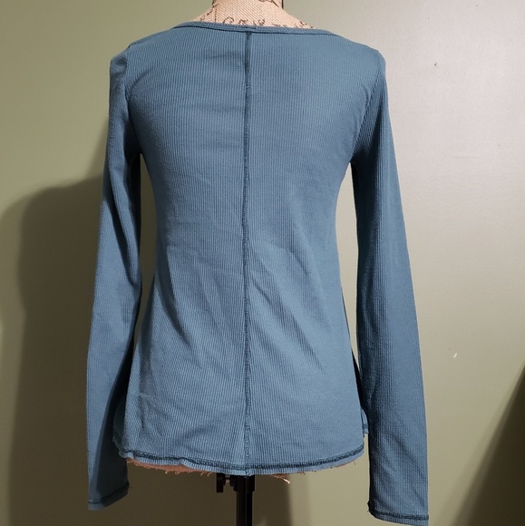 Sold{Free People} Teal Applique Thermal - Picture 4 of 5